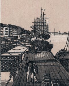 Rotterdam, Holland: Blick auf den Hafen von Bollwerk. in „Die Welt illustriert 168 Ansichten“. Undatiert (spätes 19. Jahrhundert)