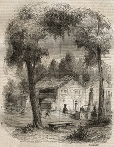 Rousseau in Motiers (Kanton Neuchatel) - Illustration für die „Bekenntnisse“ von Jean-Jacques Rousseau - Gravur von 1849 von Unknown artist