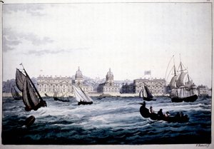 Royal Hospital in Greenwich an der Themse, England von Unknown artist