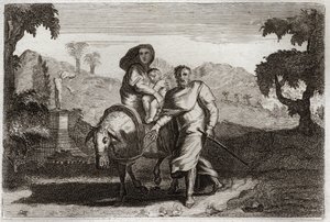 Bibel von Royaumont, Neues Testament: Flucht nach Ägypten. von Unknown artist