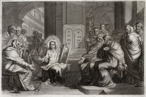 Royaumont-Bibel, Neues Testament: Jesus im Tempel unter den Gelehrten.