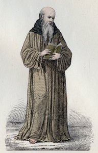 HEILIGER BONAVENTURA (1221-1274) italienischer Franziskaner-Kardinal, Theologe und Philosoph - Porträt des Heiligen Bonaventura (Giovanni da Fidanza oder Bonaventura de Bagnorea, ca. 1220-1274), Theologe, Kirchenlehrer (Seraphischer Doktor). Gravur des 19.