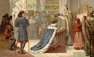 Krönung von Karl VII. (1403-1461) in der Kathedrale von Reims (17. Juli).