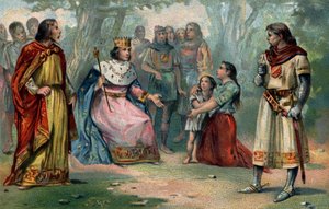 Ludwig IX. (1214-1270), König von Frankreich, spricht unter der Eiche von Vincennes Recht von Unknown artist