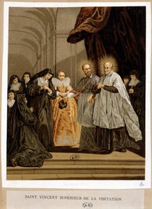 Der heilige Vinzenz von Paul, Oberer der Visitation, Jeanne de Chantal - nach einem Gemälde des 18. Jahrhunderts von Unknown artist