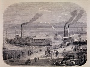 San Francisco Docks und Raddampfer (Kalifornien) - in 