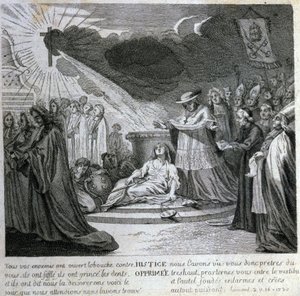 Satirische Vignette gegen den Jansenismus von Unknown artist