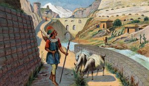 Szenen aus verlorenen Königreichen: Chaussee der Inkas Chromolithographie des 19. Jahrhunderts von Unknown artist