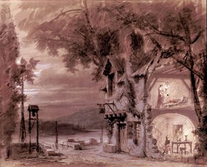 Szenografie von Philippe Chaperon für die Oper „Rigoletto“ des italienischen Komponisten Giuseppe Verdi (1813-1901) für die Aufführung an der Pariser Oper