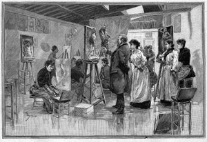 Bildhauerwerkstatt in Paris 1892