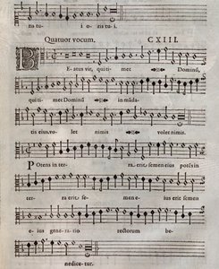 Notenblatt der Psalmi Poenitentiales von Roland de Lassus (1604)