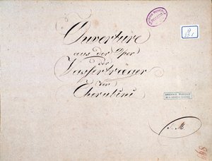 Noten von Die zwei Tage (Ouvertüre), Oper von Luigi Cherubini von Unknown artist