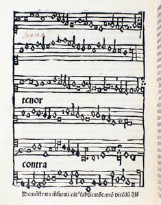 Notenblatt für Musikwissenschaftliche Studien und Dokumente von Nicola Burzio von Unknown artist
