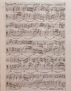 Notenseite des zweiten Buches der Toccaten von Girolamo Frescobaldi
