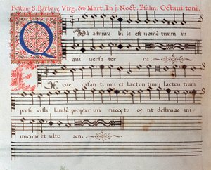 Notenblatt eines sakralen Werkes von Giovanni Giacomo Gastoldi