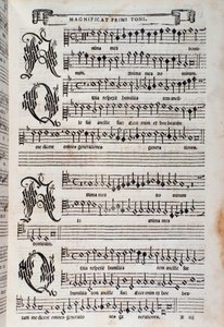 Notenseite des Magnificat von Giovanni Animuccia