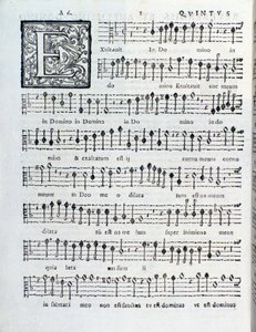 Partiturseite des zweiten Buches Sacrae symphoniae von Giovanni Gabrieli