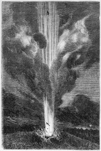 Geschosse, die auf den Mond abgefeuert werden - in „Reise von der Erde zum Mond“ von Jules Verne