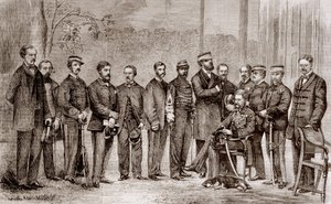 Sir James Hope Grant (1808-1875), ein britischer Soldat und sein Stab während des Zweiten Opiumkriegs, der von 1856 bis 1860 dauerte