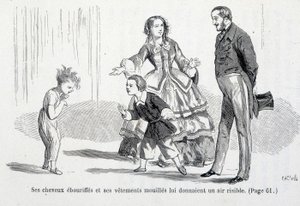 Sophie nass - in „Die Missgeschicke der Sophie“ von der Gräfin von Ségur, Hachette von Unknown artist