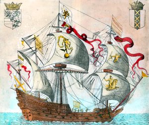 Spanisches Schiff des 16. Jahrhunderts von Unknown artist