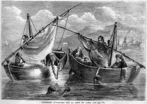 Schwammfischer an der syrischen Küste im Jahr 1867 von Unknown artist