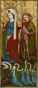St. Katharina und St. Vitus mit Anna von Freiberg und ihren Töchtern von Unknown artist