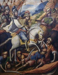 St. Jakob zu Pferd, der Mauren tötet (Detail)