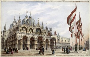 Markusdom - in "Album der Hauptansichten von Venedig", illustriert von Marco Moro, Ed. Gio Brizeghel, ca. 1840