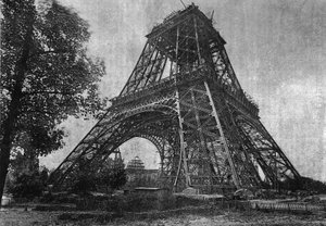 Zustand des Eiffelturms im Juli 1888 in „die Zeitung der Jugend“ von 1888.