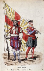Schweizergarde: Füsilier 1660 und Fähnrich 1616 von Unknown artist