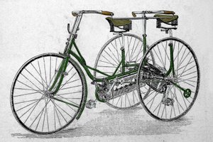 Tandem-Dreiradmodell. von Unknown artist