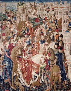 Wandteppich, der Tarquinius Priscus darstellt. ca. 1475 von Unknown artist