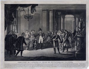 Die Abdankung Napoleons in Fontainebleau am 11. April 1814