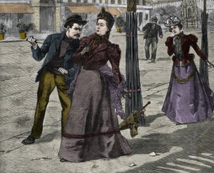 Die Ermordung von Kaiserin Elisabeth von Österreich (Sissi) durch den italienischen Anarchisten Luigi Lucheni in Genf