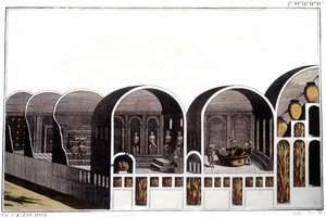 Die Caracalla-Thermen in Rom. Gravur Anfang des 19. Jahrhunderts