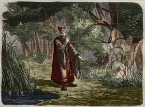 Der Chinese Ling Mon (Ling-lun) entdeckt die Stimmung, indem er in den Stiel eines Bambus bläst. 27. Jahrhundert v. Chr. Gravur von 1859 im „Le Musée Des Sciences“