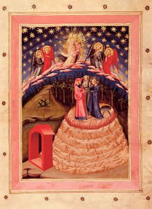 Die Göttliche Komödie von Dante Alighieri (1265-1321): Darstellung der Herrlichkeit, aus einem Manuskript des 14. Jahrhunderts (Miniatur)