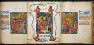 Die Trunkenheit Noahs; die Verspottung Christi; Kinder verspotten den Propheten Elisa von Unknown artist