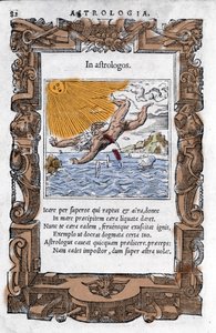 Der Sturz des Ikarus - Der Sturz des Ikarus. Farbige Xylographie des 16. Jahrhunderts von Unknown artist