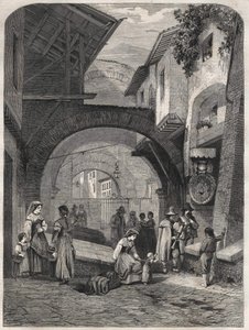 Das Ghetto in Rom im 19. Jahrhundert, Gravur