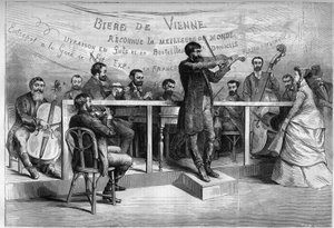 Die Zigeuner, ein Orchester ungarischer Musiker auf der Weltausstellung von 1867. von Unknown artist