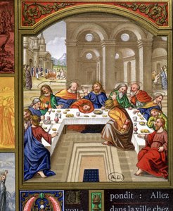 Das letzte Abendmahl - Reproduktion eines italienischen Dokuments (ca. 1500)