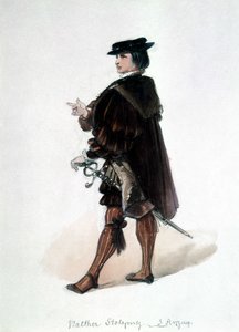 Die Meistersinger von Nürnberg, Oper von Richard Wagner: Kostüm von Walther von Stolzing für die erste Aufführung. Wagner-Museum Bayreuth. von Unknown artist