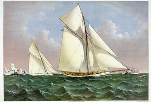 Die Mayflower, ein Segelboot, das die America