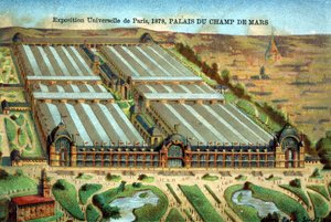 Der Palais du Champ de Mars auf der Weltausstellung in Paris 1878 von Unknown artist