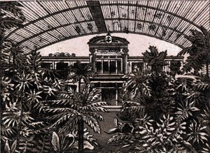 Der Palmengarten in Frankfurt, Deutschland in „Die Welt illustriert 168 Ansichten“