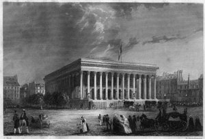 Die Pariser Börse in der Mitte des 19. Jahrhunderts. von Unknown artist