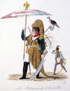 Der Robinson der Insel Elba - in „Napoleon I., Karikaturen, Dummysammlung“, ca. 1814