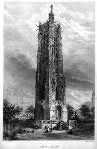 Der Saint-Jacques-Turm in Paris im 19. Jahrhundert
